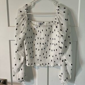 White Birch Smocked Blouse